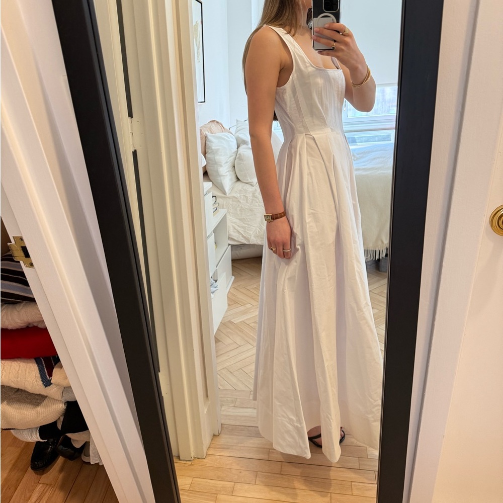 Sportmax White Square-Neck Maxi Dress - Picture 5 of 9